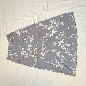 Kathie Lee Collection Floral A-Line Skirt in Gray and Pink